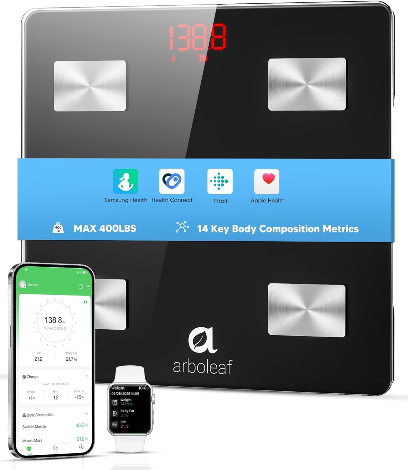 arboleaf Smart Scale for Body Weight