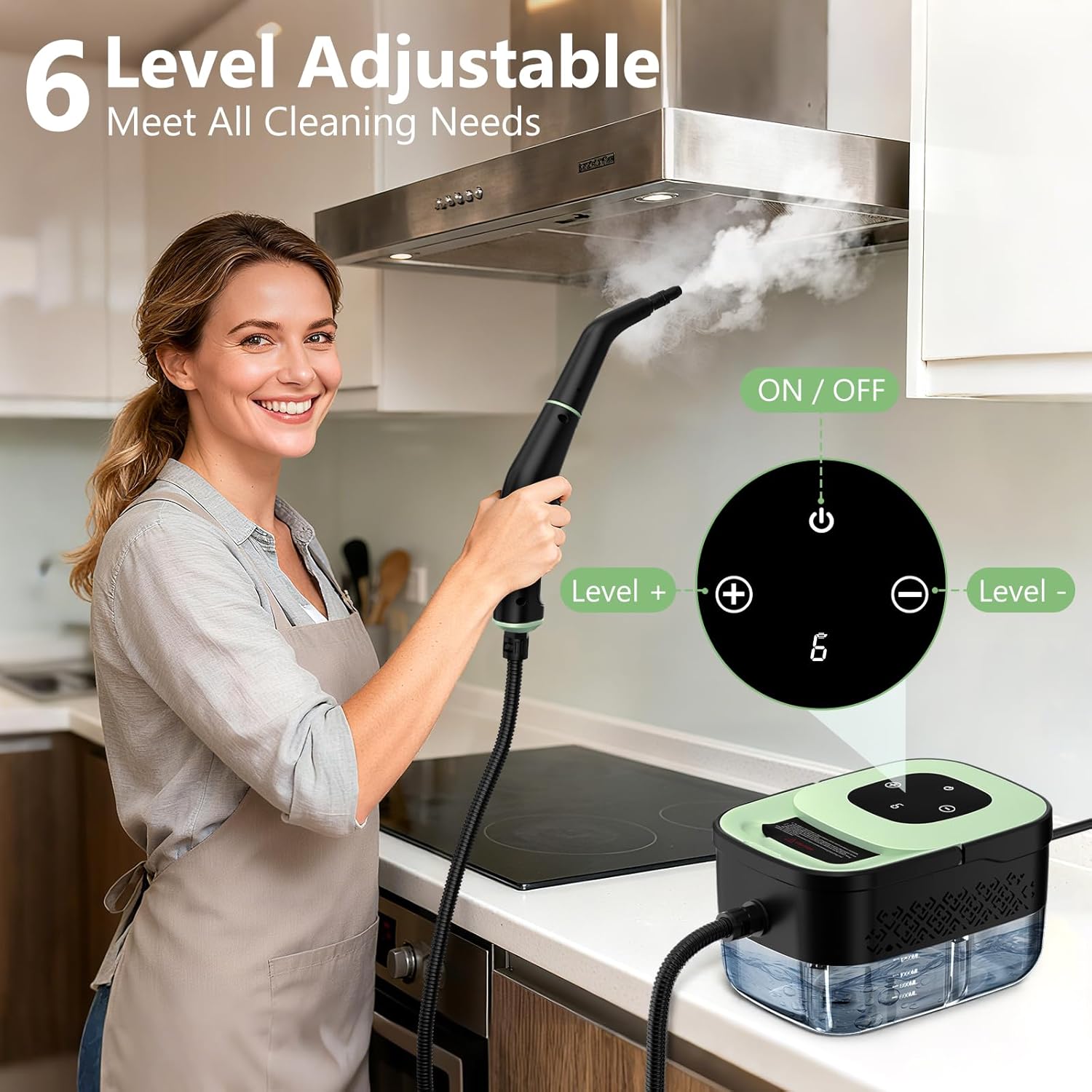 Portable Steamer for Cleaning with 16pcs Accessories