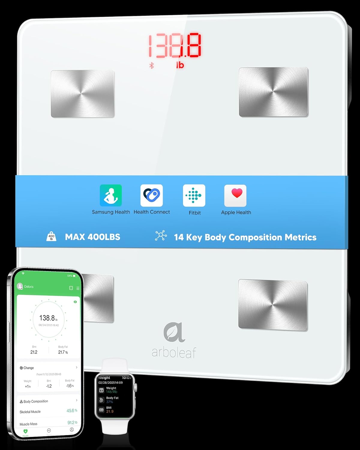 arboleaf Smart Scale for Body Weight