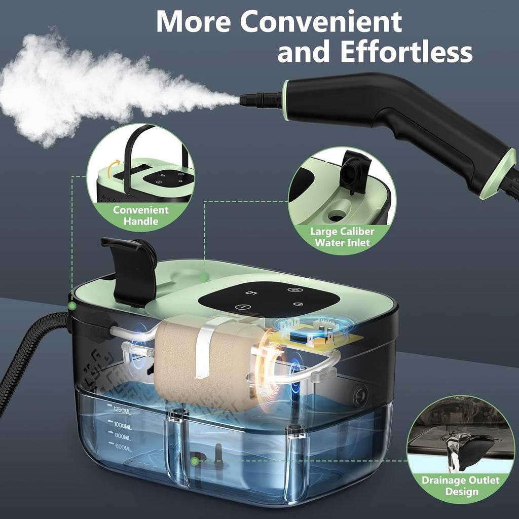 Portable Steamer for Cleaning with 16pcs Accessories