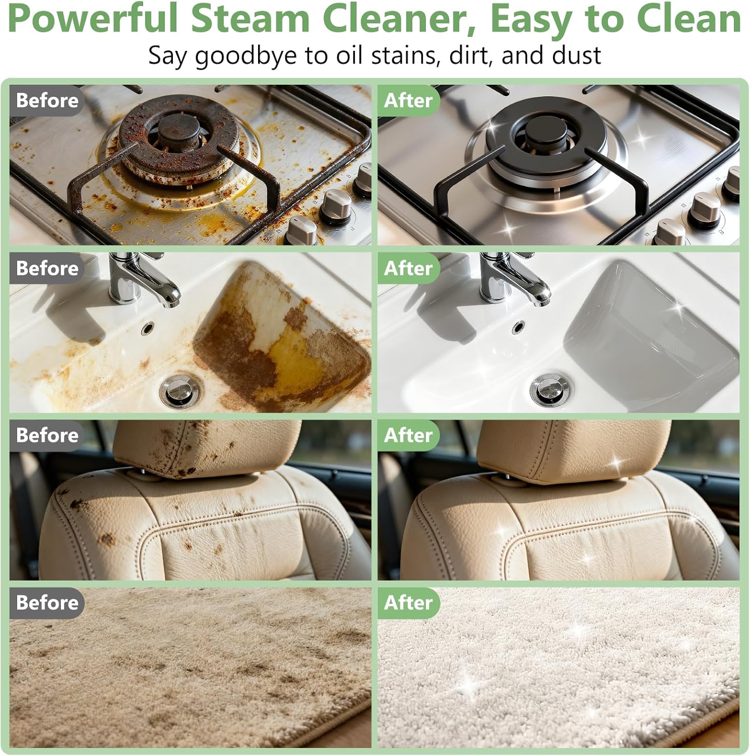Portable Steamer for Cleaning with 16pcs Accessories